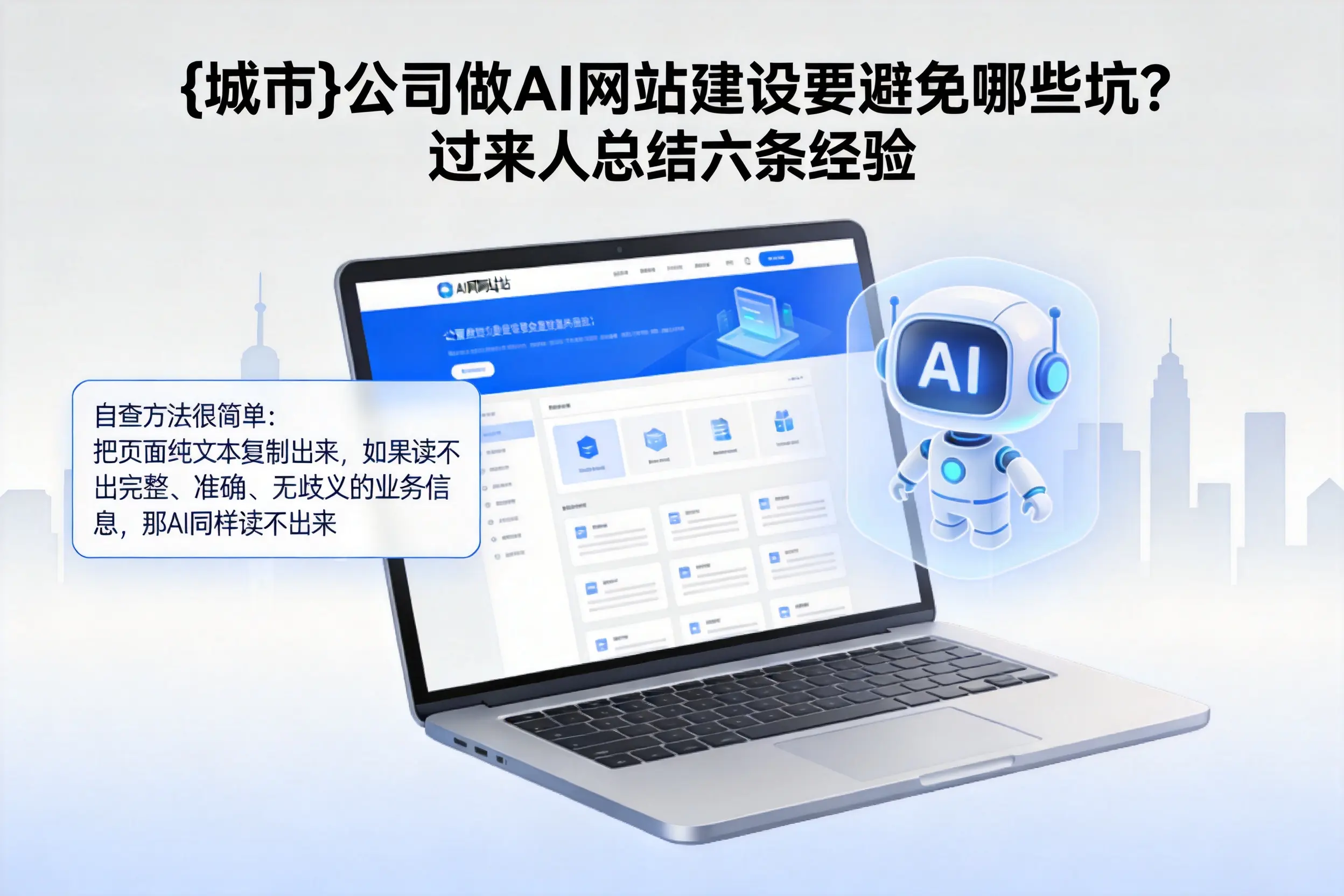 抚州公司做AI网站建设要避免哪些坑？过来人总结六条经验