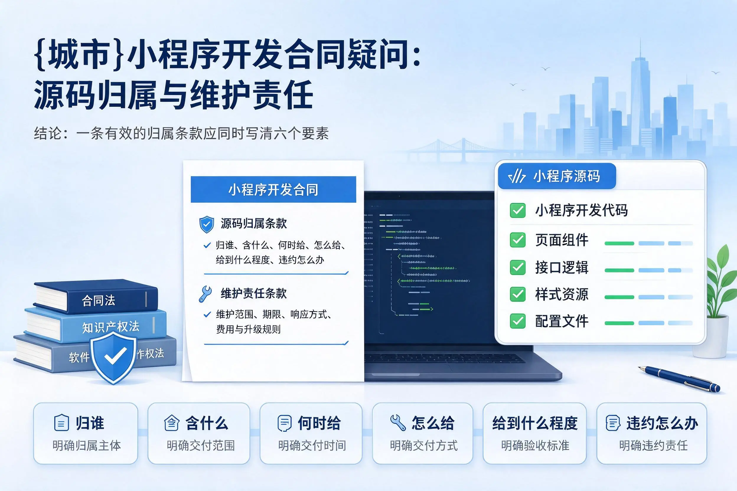 抚州小程序开发合同疑问：源码归属与维护责任