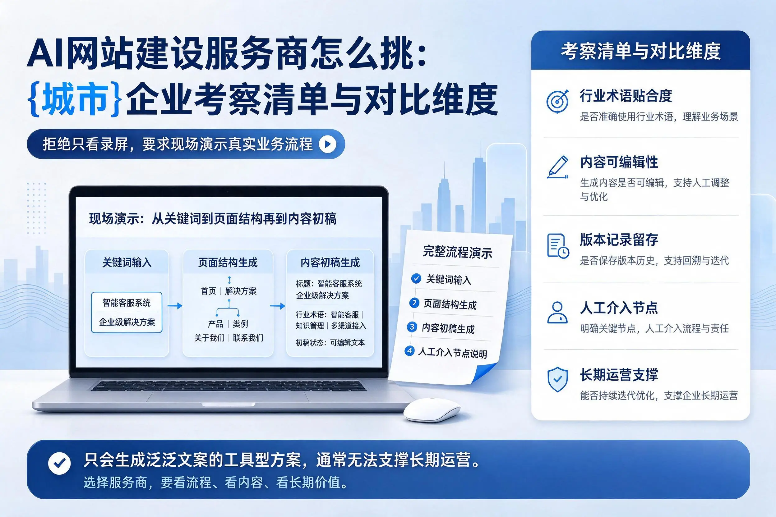 AI网站建设服务商怎么挑：抚州企业考察清单与对比维度