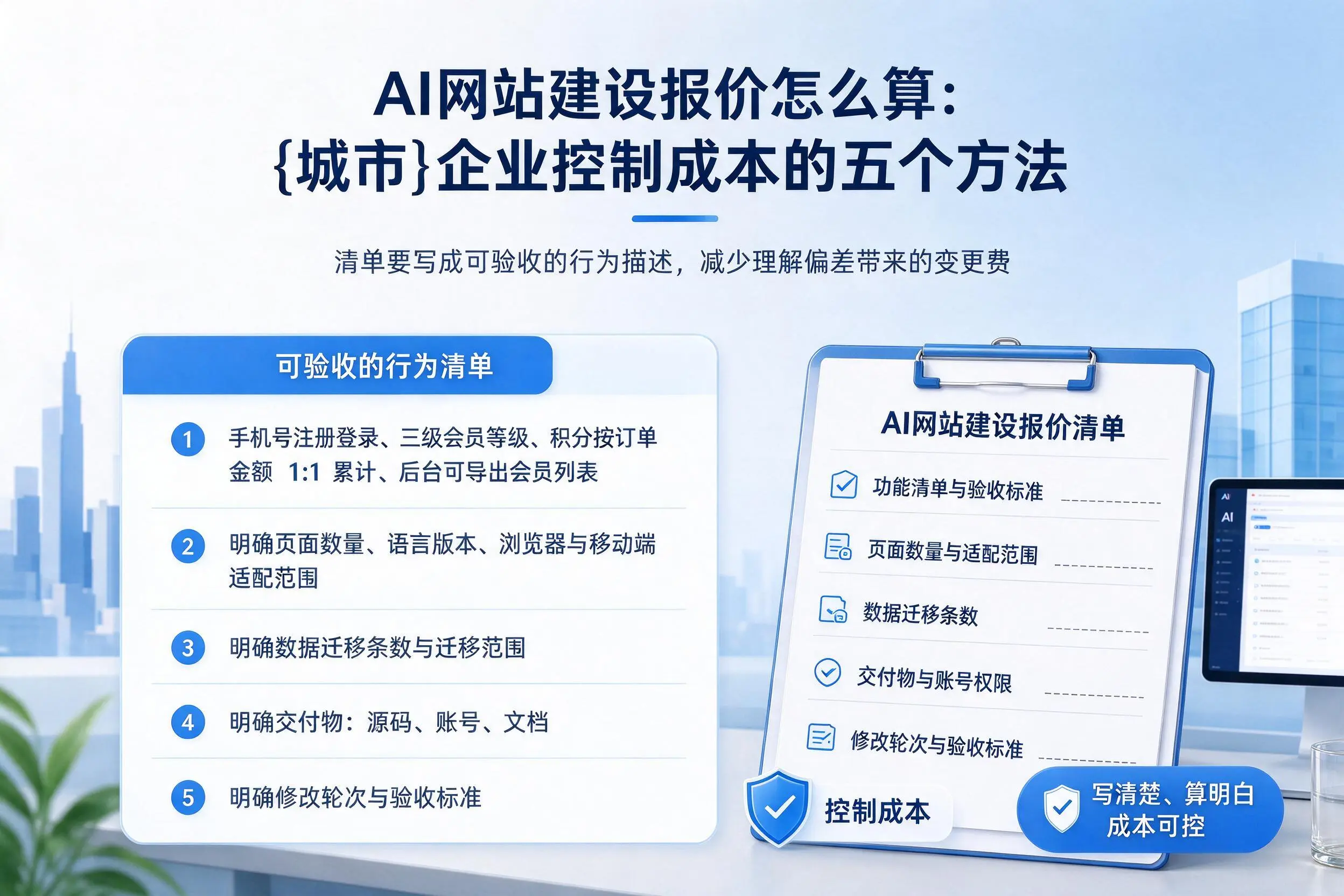 AI网站建设报价怎么算：抚州企业控制成本的五个方法